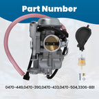 Carburetor 0470-504 for Arctic Cat 400 500 (2000–2003) DVX 300 (2009–2015)
