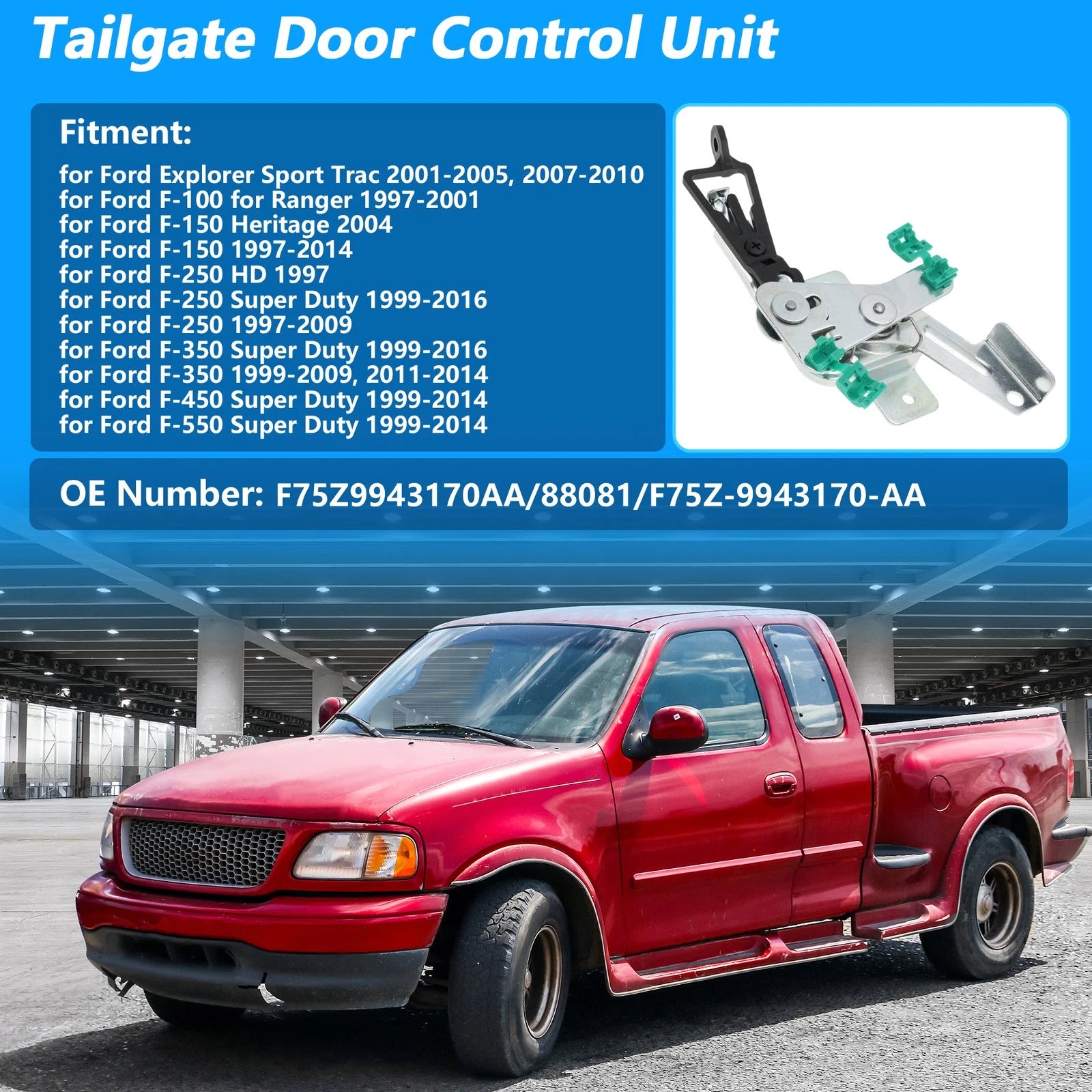 Tailgate Control Door Lock for Ford F-150 F-250 F-350 F-450 F-550 (No.F75Z9943170AA)