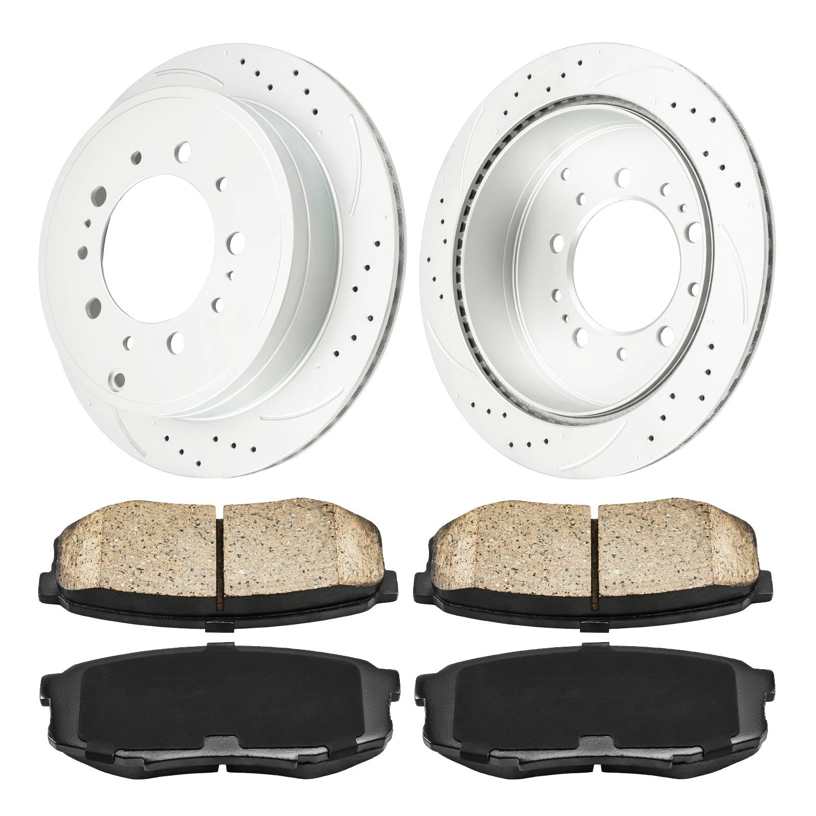 Rear Drilled Slotted Brake Kit for Toyota Sequoia (2013–2021)