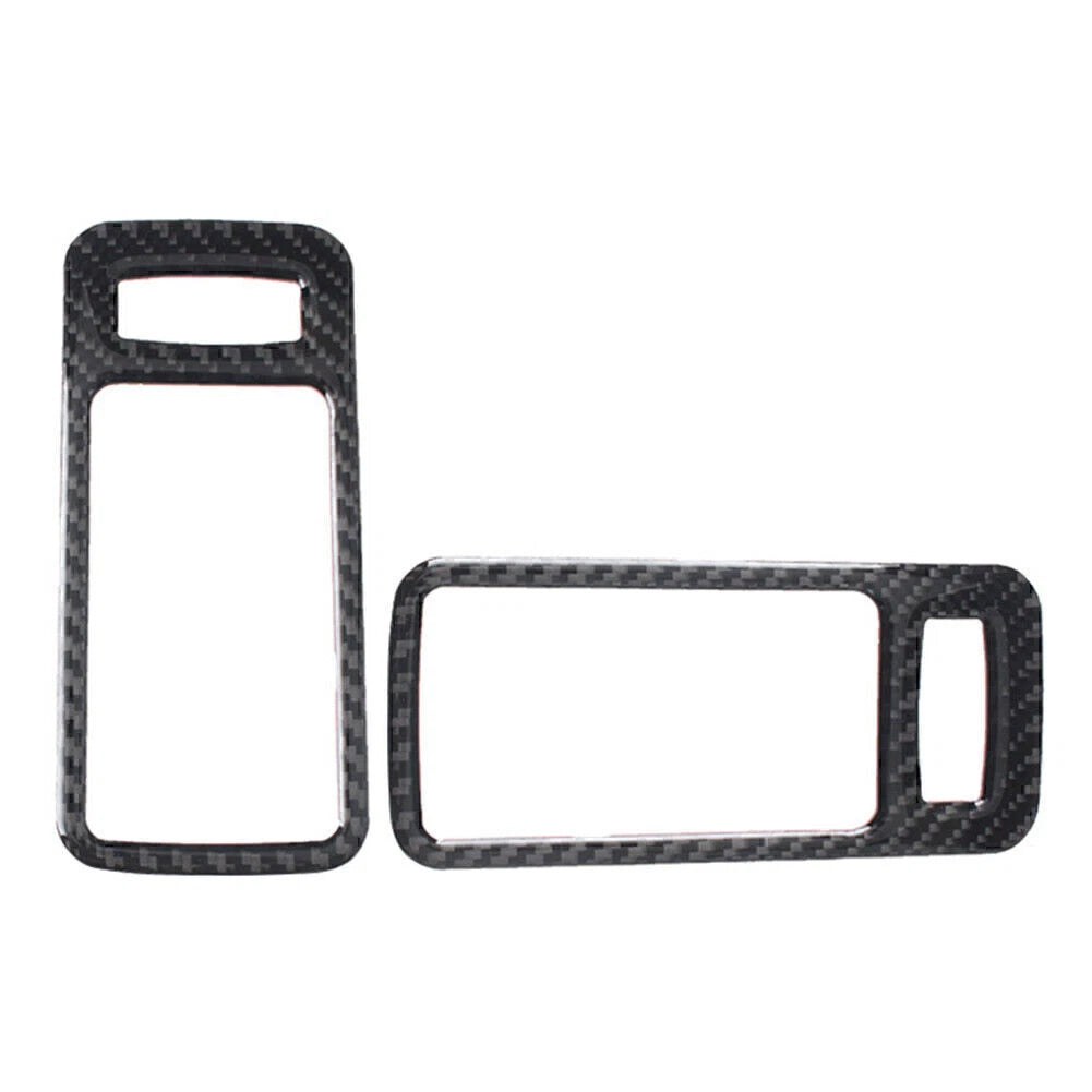 2Pcs Carbon Fiber Interior Door Handle Bowl Trim for Ford Mustang (2009–2013)