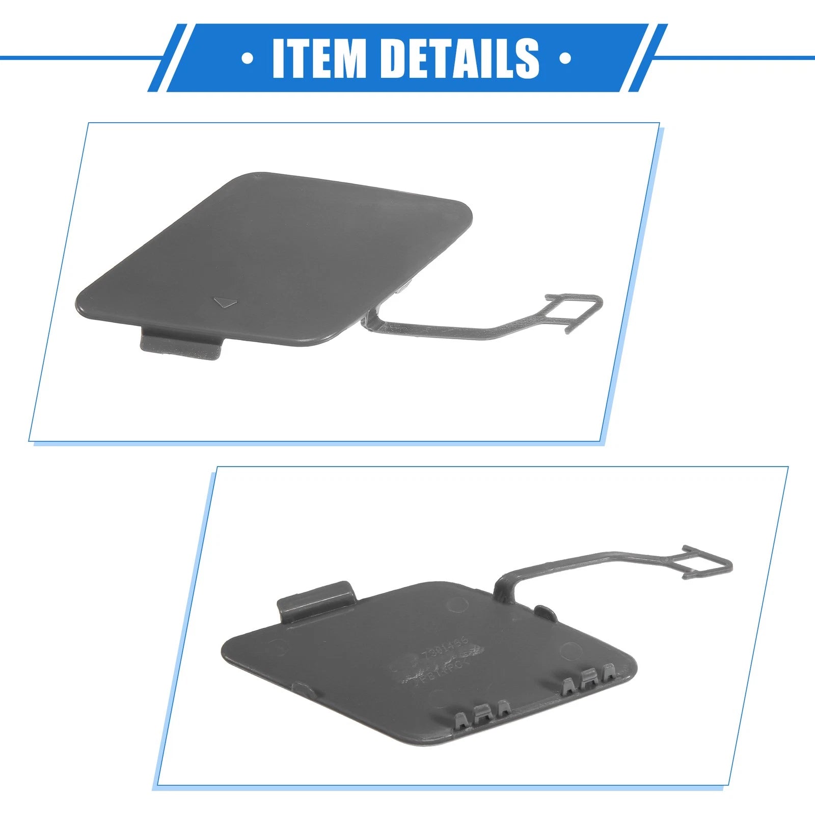 Tow Hook Eye Hole Cover Cap for BMW 3 F30 (2012–2015) Gray