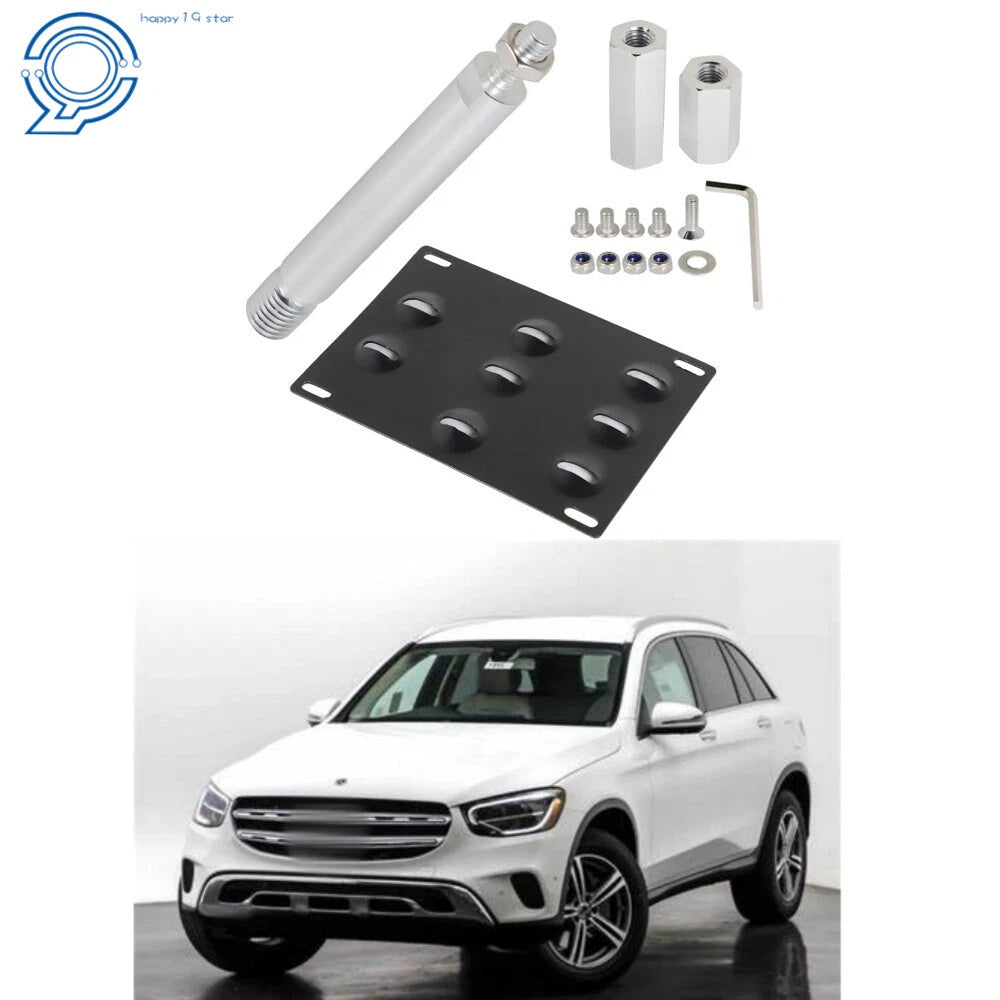 Tow Hook License Plate Mount Bracket for Mercedes C E GLA GLC (2010–2020)