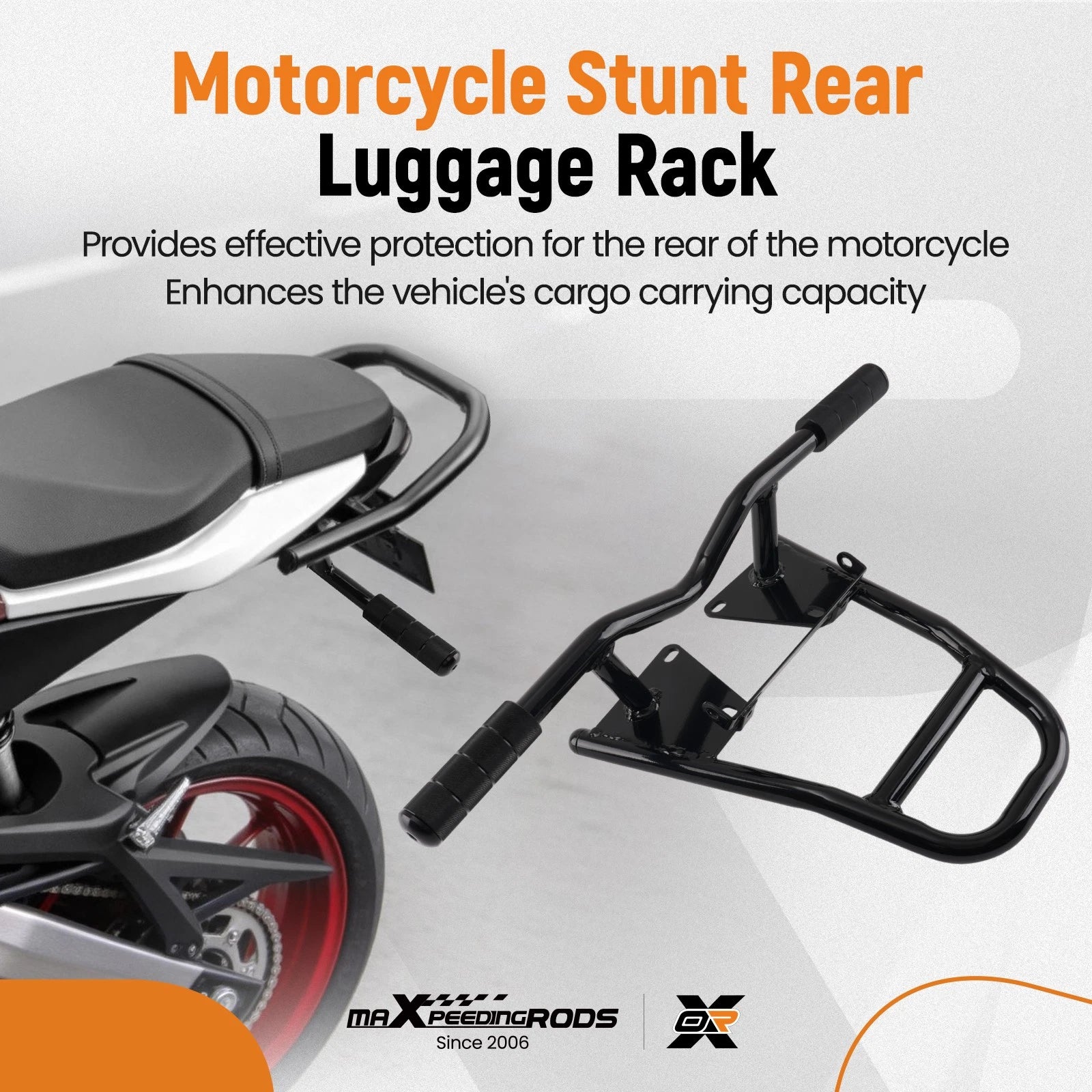 Rear Luggage Carrier Rack for Honda Grom MSX 125 SF (2013–2020) Heavy Duty Steel
