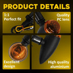 2X Motorcycle Turn Signal Lights Mini Bullet Blinker for EPY