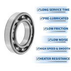 Deep Groove Ball Bearing 70x125x24mm for Scooter Skateboard (1Pc)