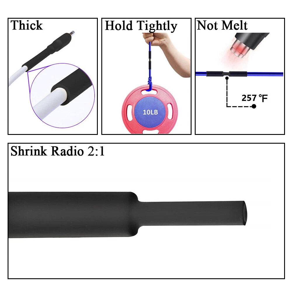 2:1 Heat Shrink Tubing 3/8" 25FT Red Waterproof Dual Wall Wires Wrap