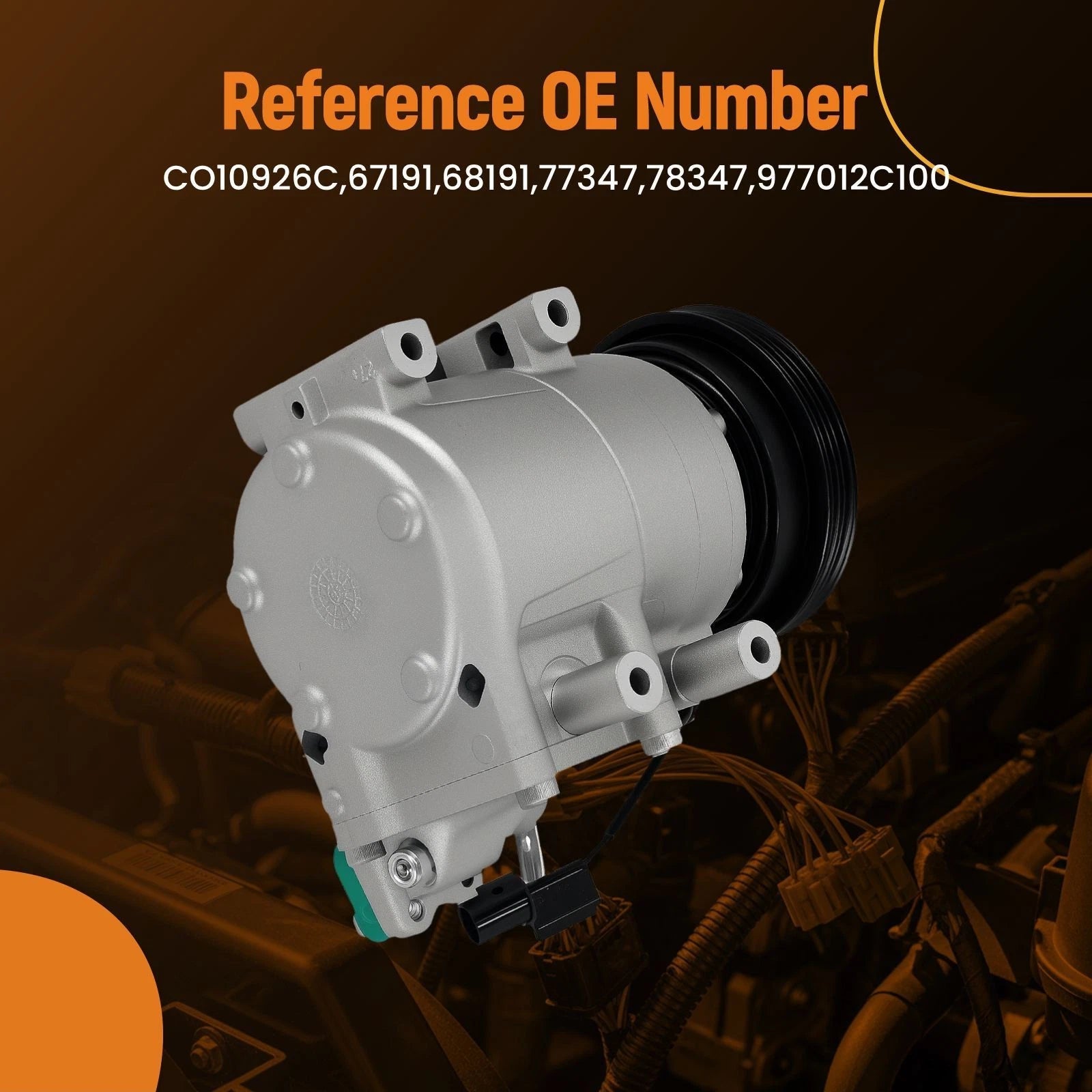 A/C Compressor for Hyundai Elantra Tucson (2001–2009) CO10926C HS15