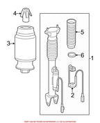 Genuine OEM Rear Air Suspension Spring 1663200625 for Mercedes-Benz (2016–2021)