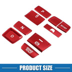 9pcs Gear Shift Panel Switch Button Cover Trim for Honda Accord (2018–2022) Red