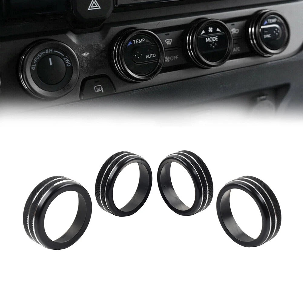 AC Climate Control Ring Knob Trim for Toyota Tacoma (2016–2023) Black