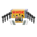 Set of 8 NGK Ignition Coils & G-Power Spark Plugs for Dodge Jeep 4.7L V8 (2002–2009)