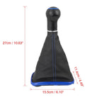5 Speed Gear Shift Knob Gaiter Boot Cover Blue for Volkswagen Golf Mk4 (1997–2006)