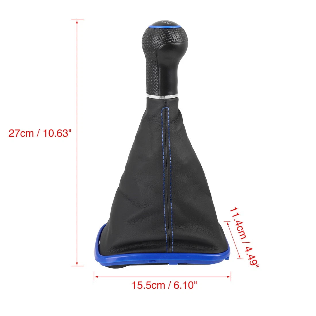 5 Speed Gear Shift Knob Gaiter Boot Cover Blue for Volkswagen Golf Mk4 (1997–2006)