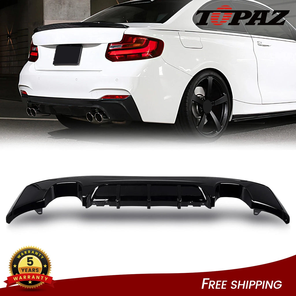Gloss Black Rear Bumper Diffuser for BMW M235i (2014–2020)