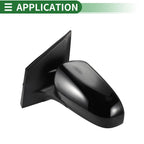 Left Door Mirror for Toyota Corolla (2014–2019) Manual Folding Gloss Black