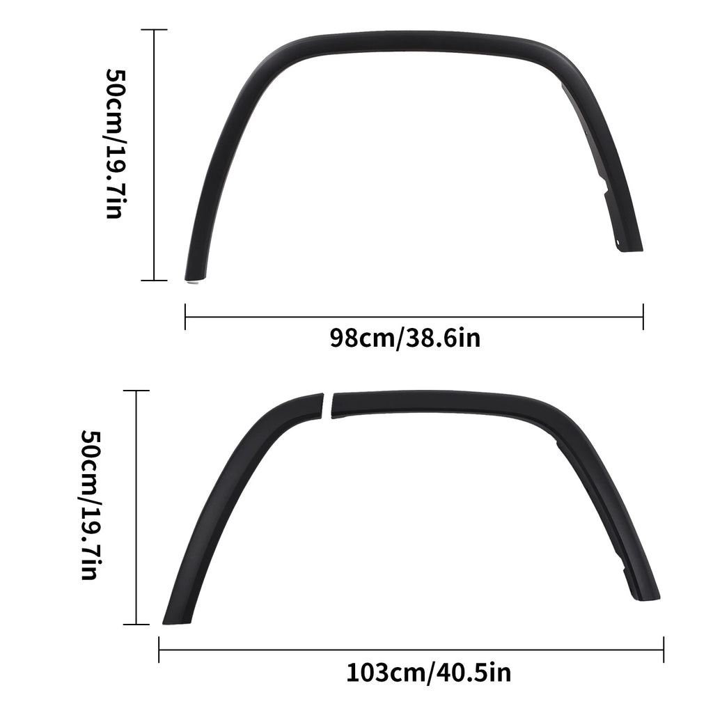Set of 6 Wheel Arch Fender Flare Molding Trim for Jeep Grand Cherokee (2011–2016)