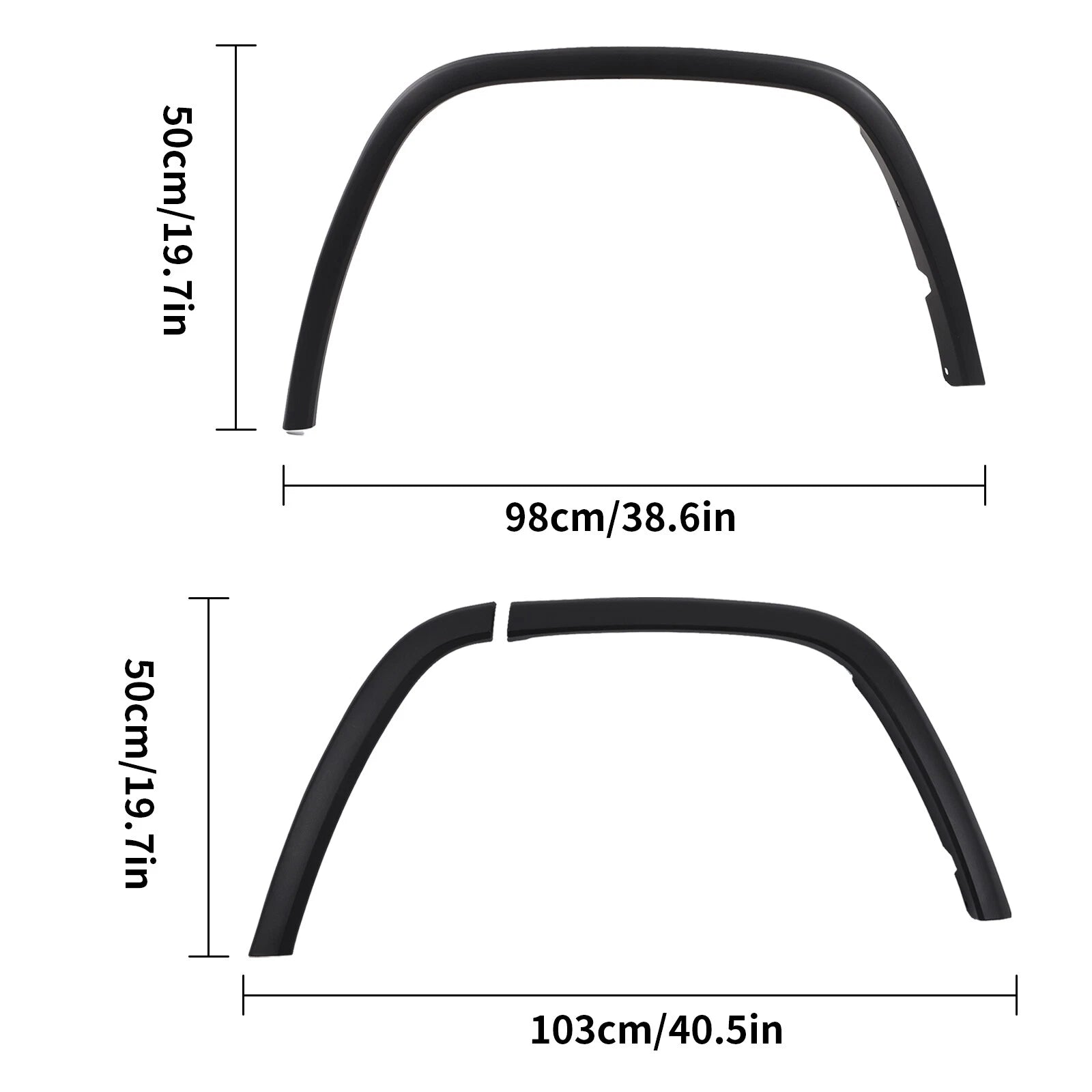 Set of 6 Wheel Arch Fender Flare Molding Trim for Jeep Grand Cherokee (2011–2016)