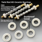 Hybrid Bearing for Abu Twist Rod Fishing Reel Upgrade (Vitreous White)