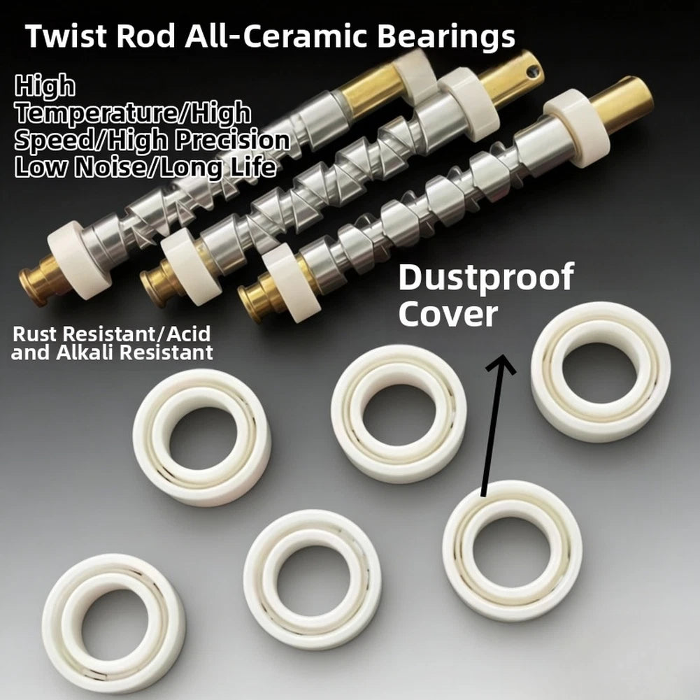 Hybrid Bearing for Abu Twist Rod Fishing Reel Upgrade (Vitreous White)
