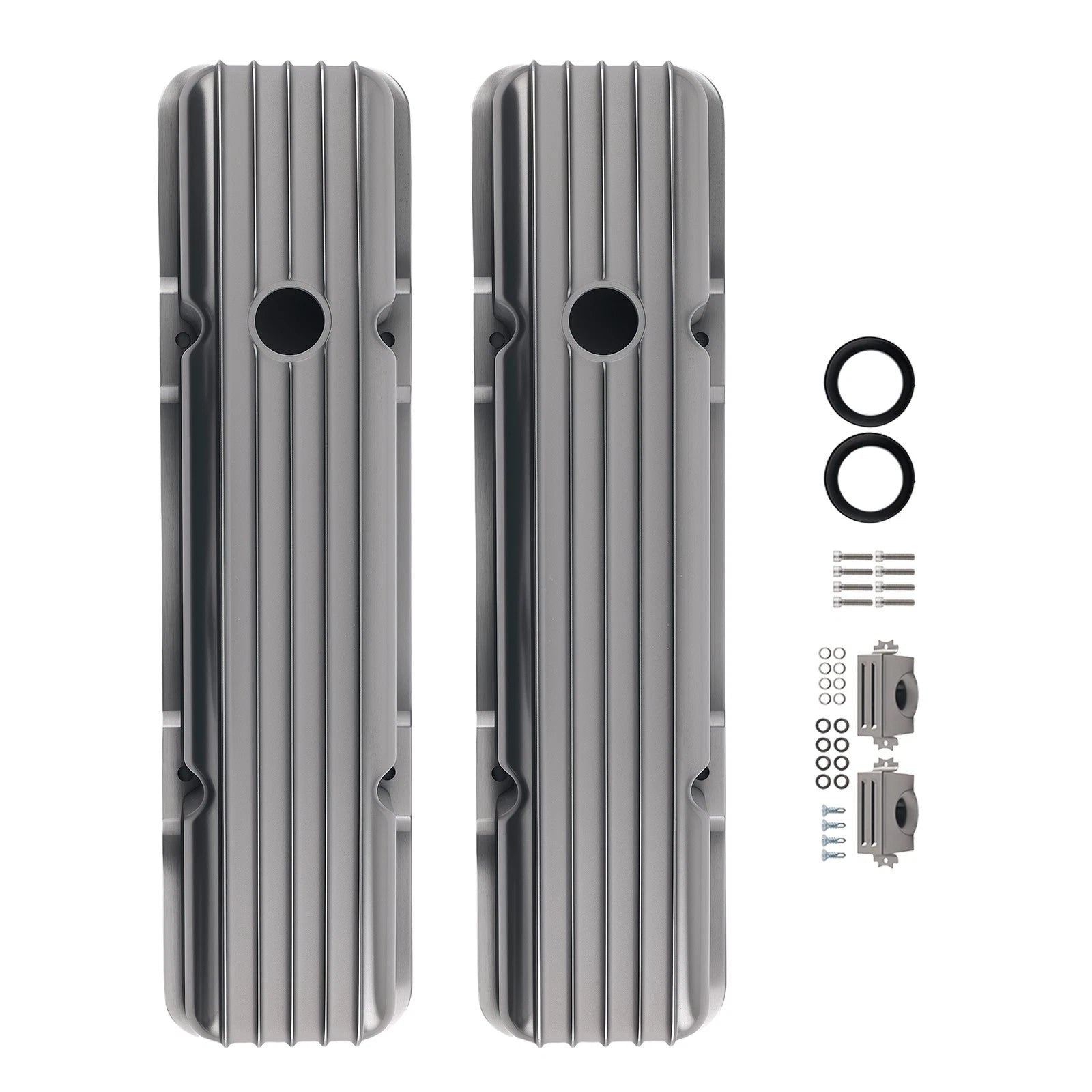 Polished Valve Cover Set for Chevy Small Block 283 305 327 350 400 (1960–1995)