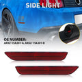 2X Red Lens LED Rear Bumper Side Marker Lights for Ford Mustang (2010–2014)
