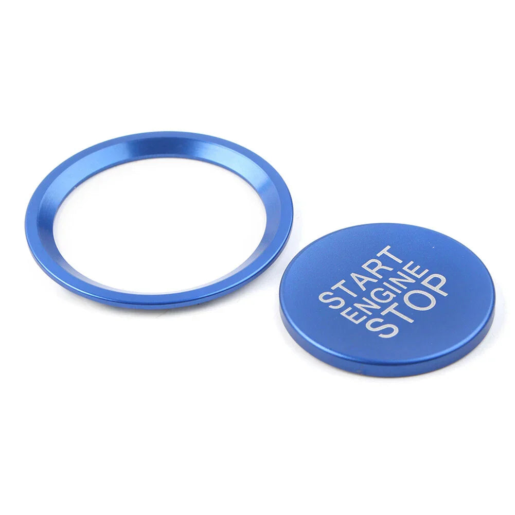 Blue Engine Start Button Decorative Ring Cover for Audi A4L A5 A6L A7 A8