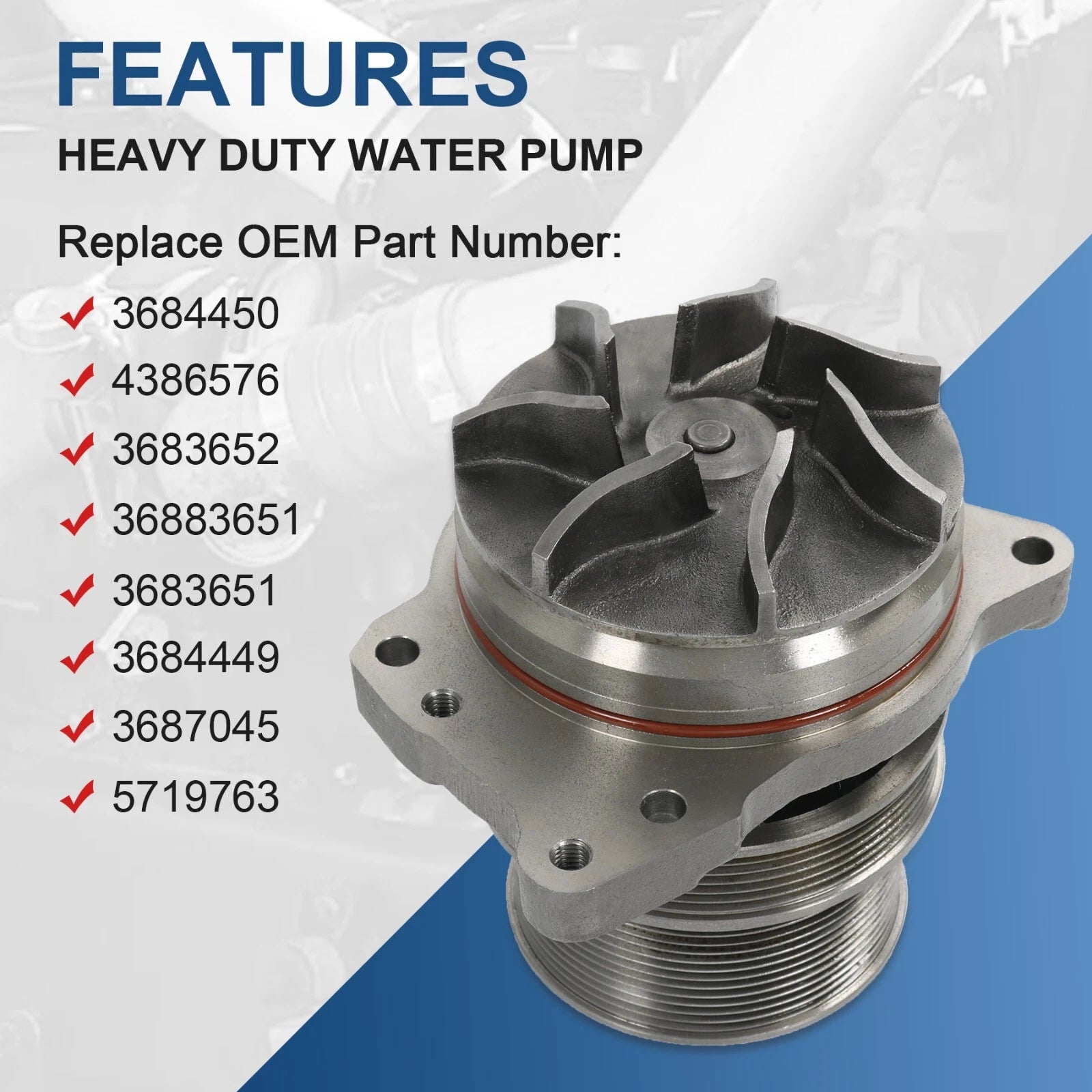 Water Pump for Cummins ISX ISZ (2007-2023)