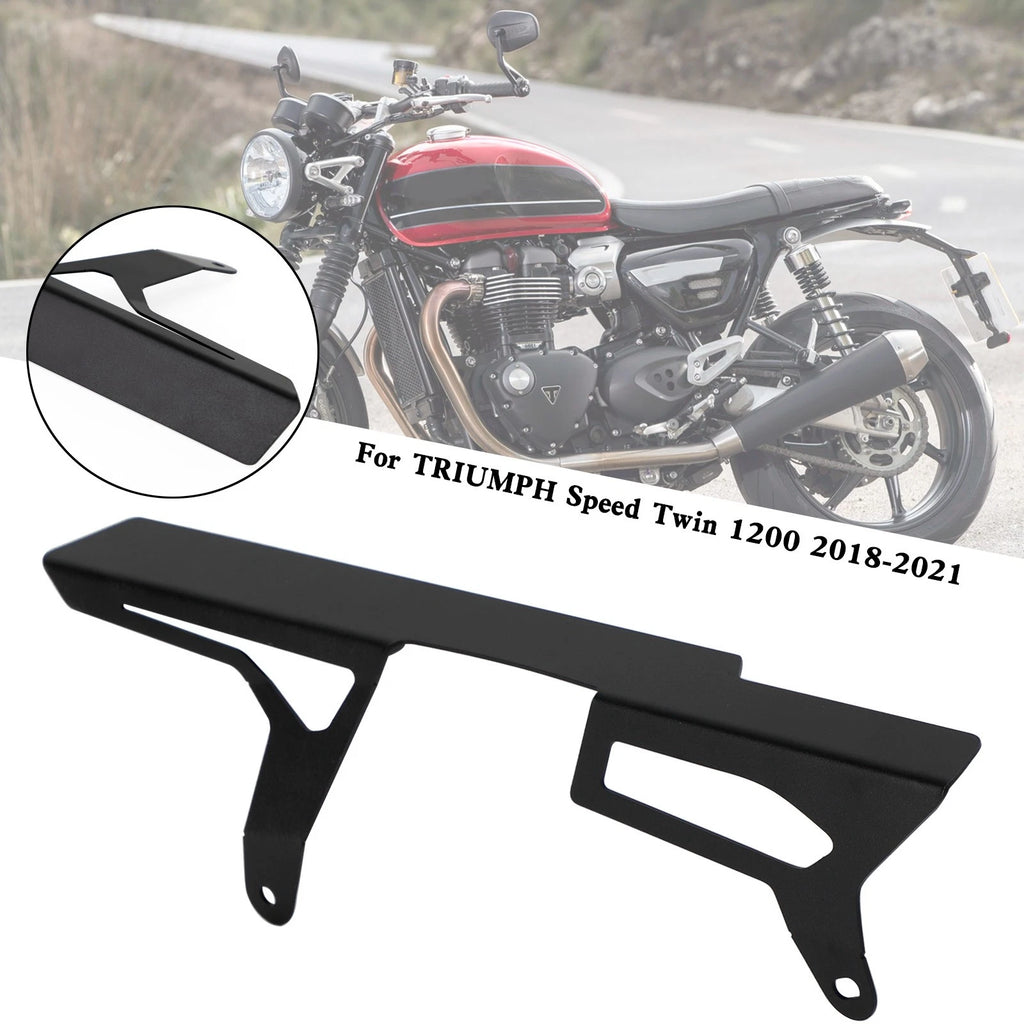Rear Sprocket Chain Guard Protector Cover for Triumph Speed Twin 1200 (2018–2021) Black