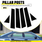 6pc Black Pillar Posts for Volkswagen Passat (2011–2019) Door Cover Trim