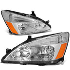 Clear Housing Amber Corner Head Lamps + Chrome Fog Lights for Accord (2006–2007)