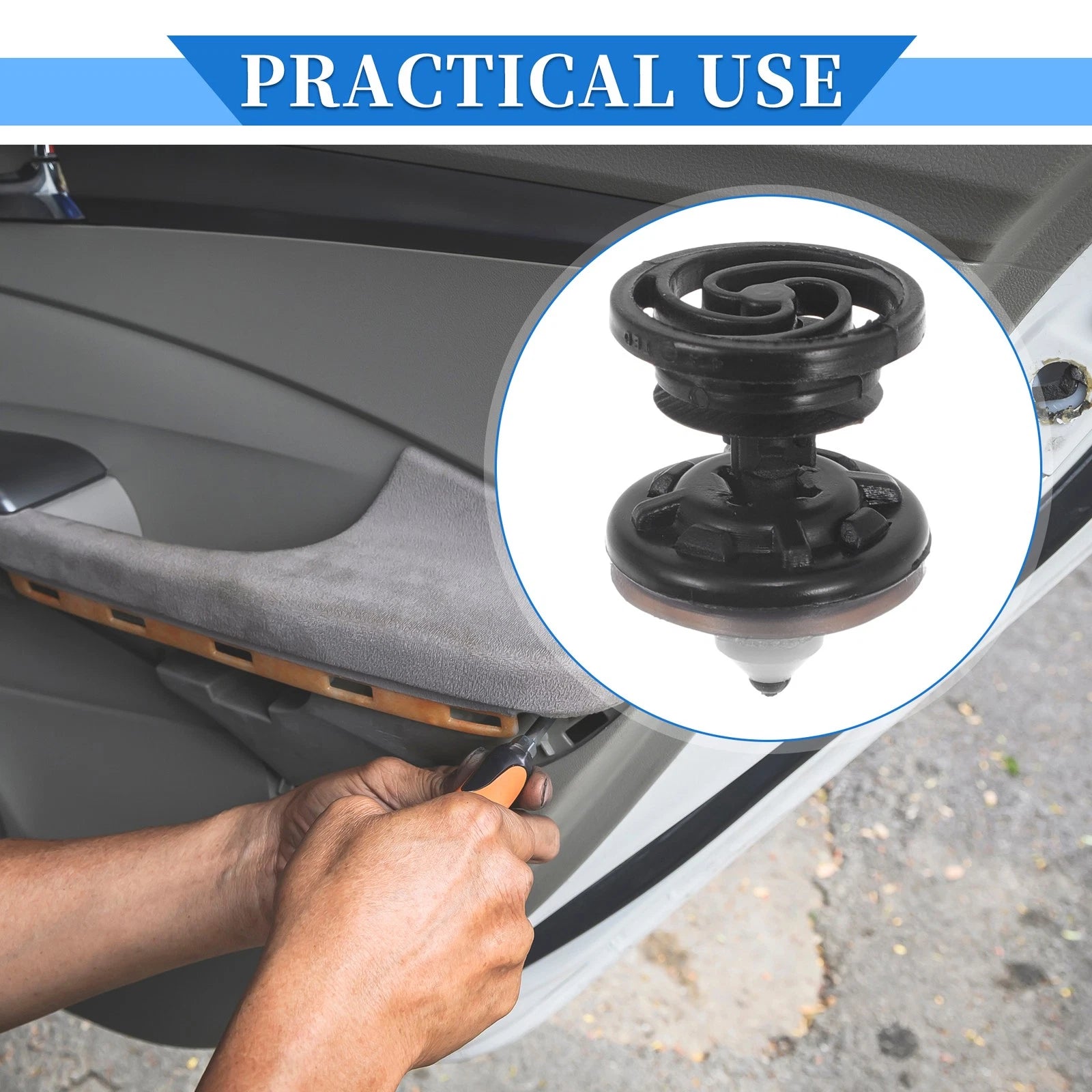 15 Pcs Door Panel Trim Retainer Clips for Audi A5 Quattro (2008–2023) Nylon Black