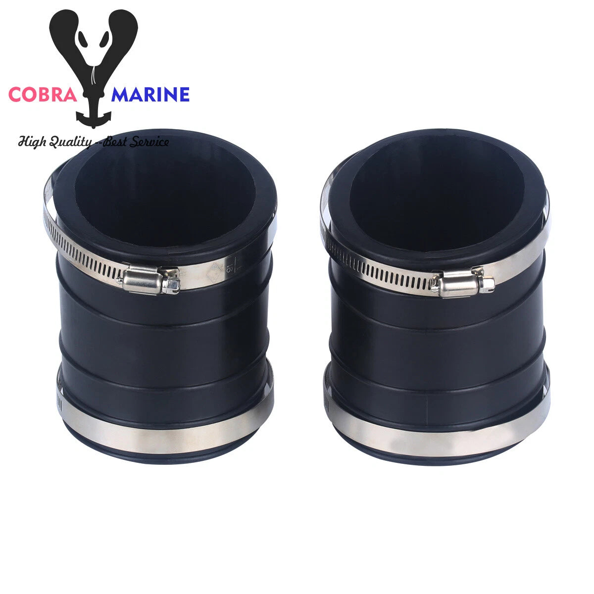 2X 4 Inch Exhaust Bellows for Mercruiser (Replaces 32-14358001, 32-14358T)
