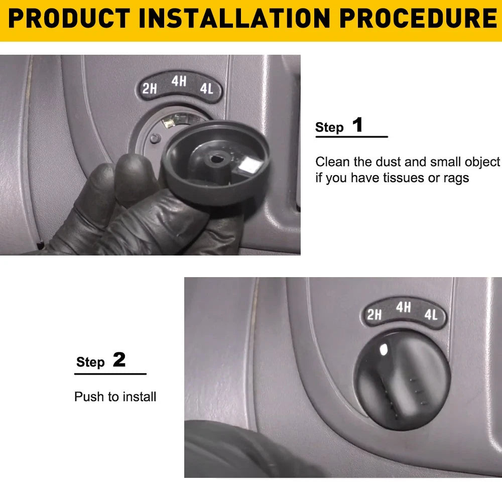 4WD Switch Dial Knob for Ford F-150 (1999-2004) Black