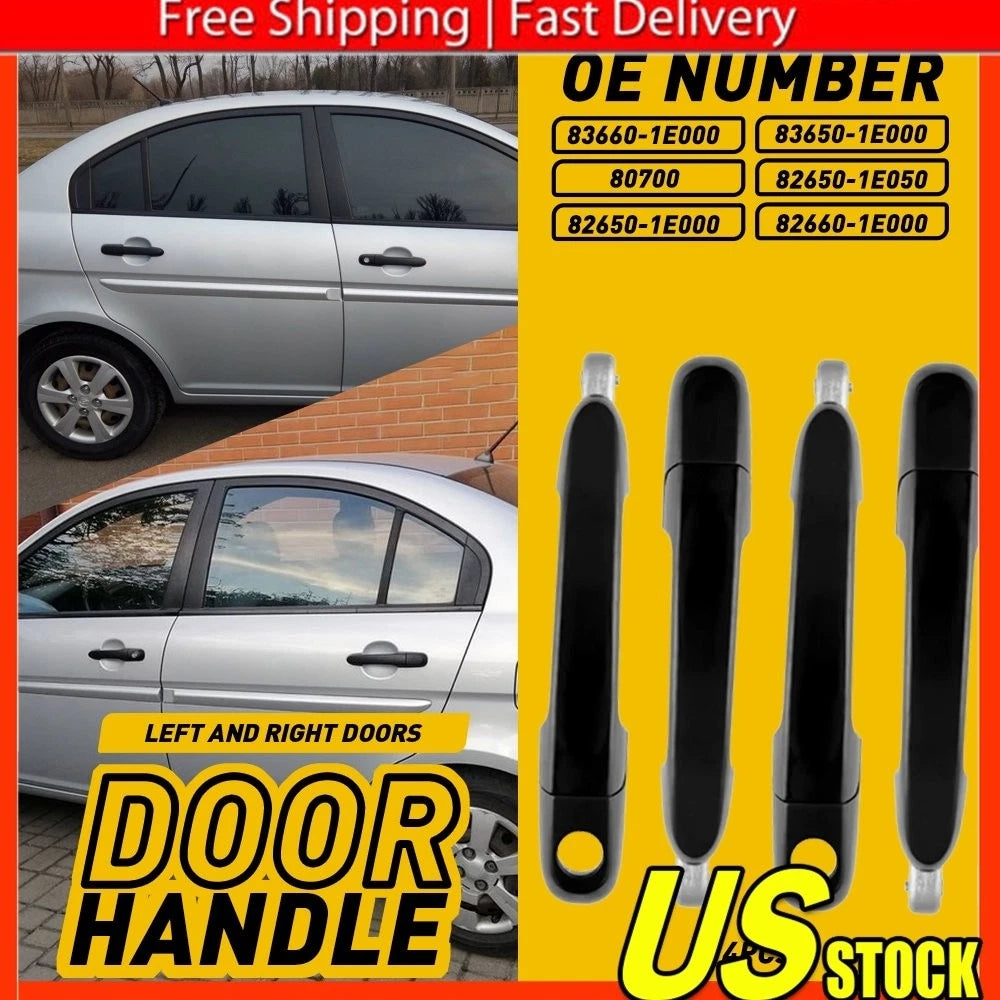 Exterior Door Handle for Hyundai Accent (2006â2011) Black