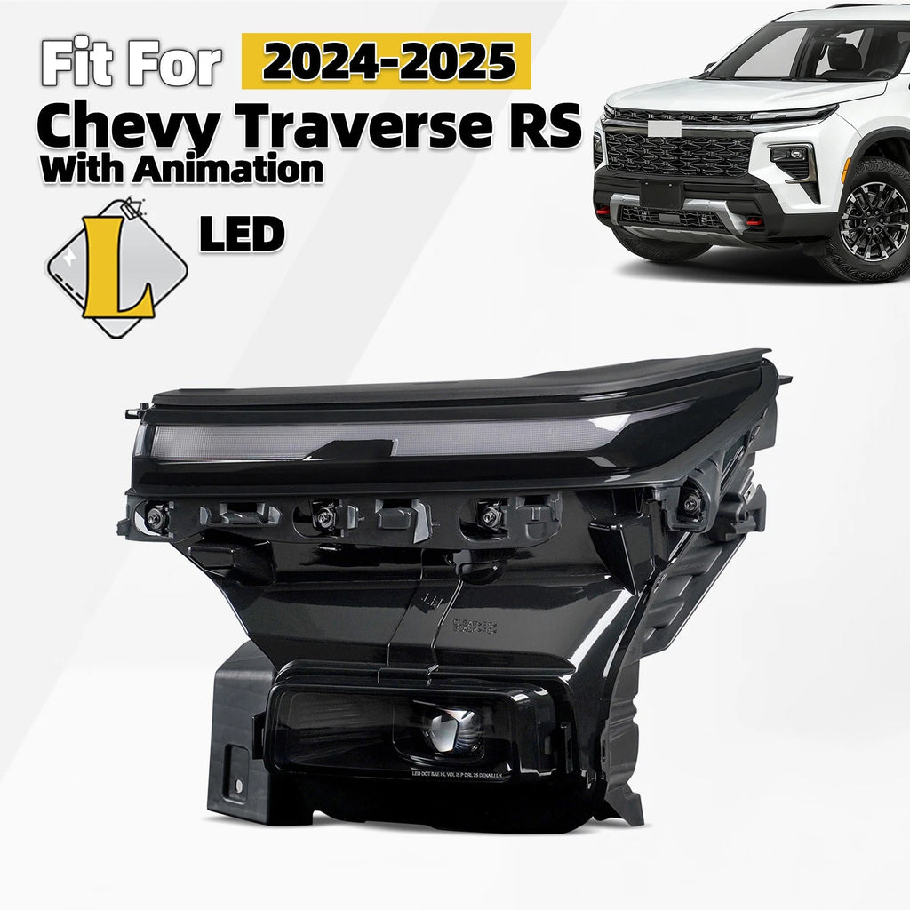 LED Headlight Left Driver Side for Chevy Traverse RS (2024–2026)