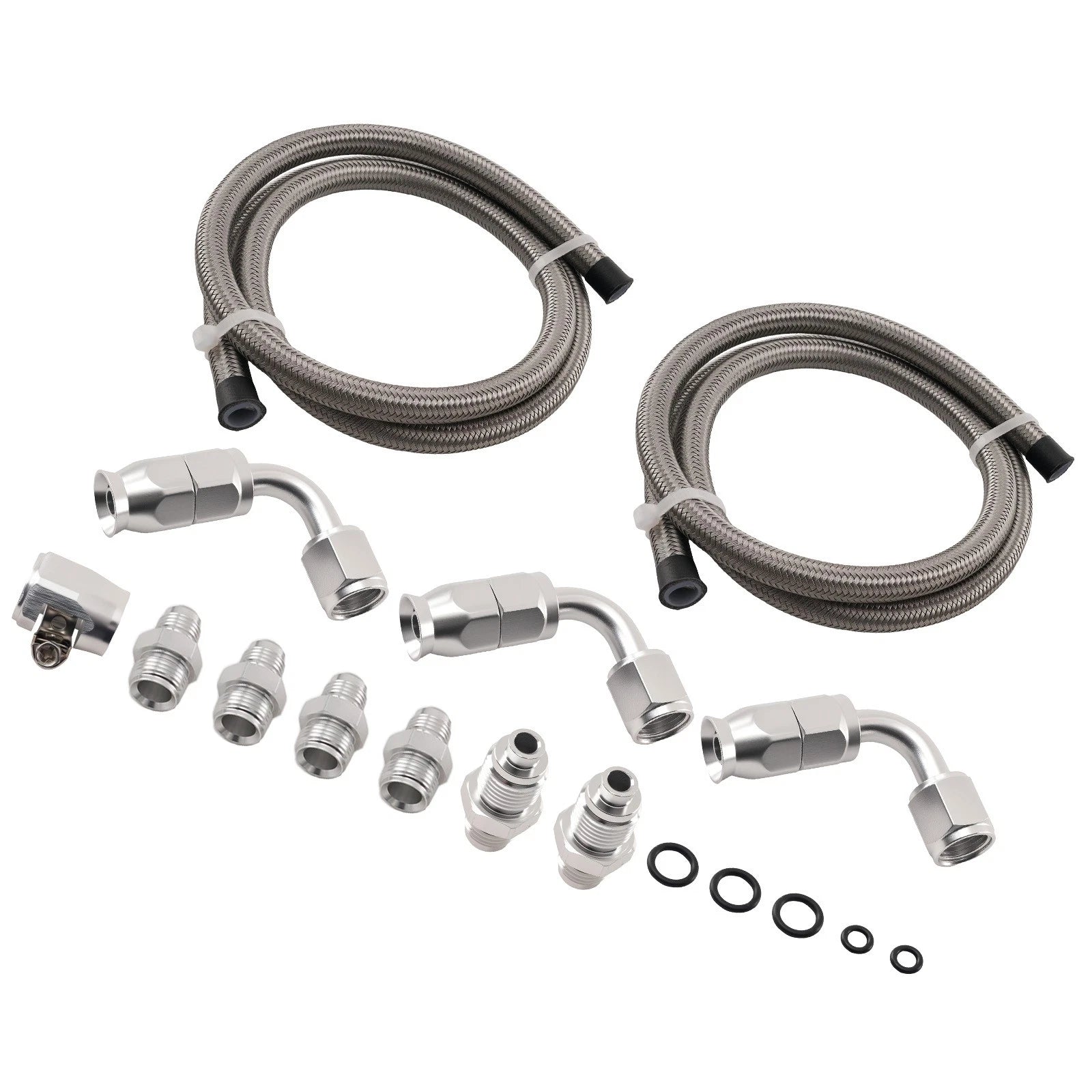 Power Steering Line Kit for Universal Vehicles (3FT, Stainless Steel)