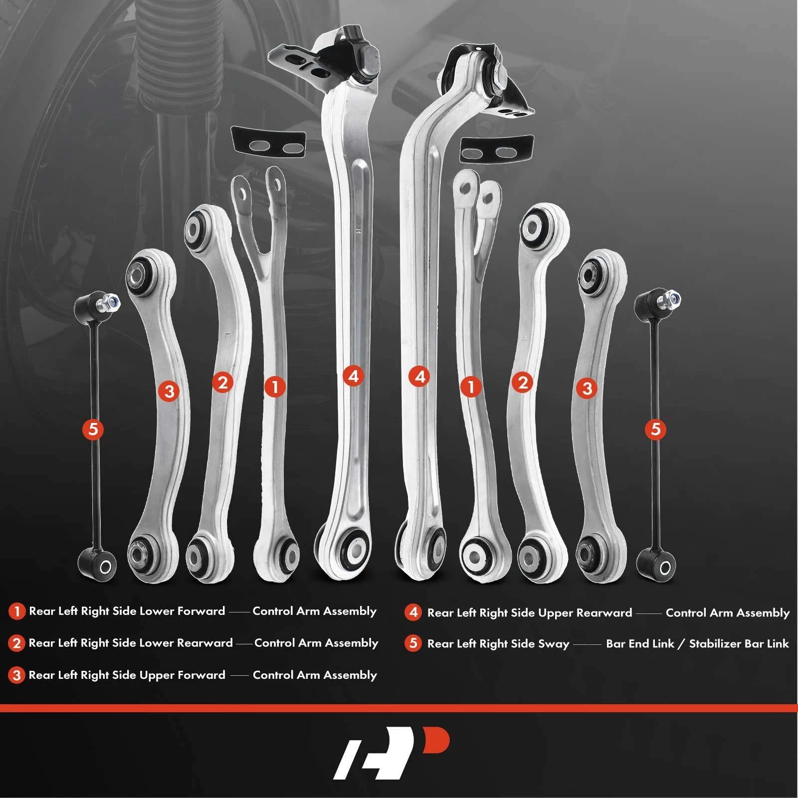 10x Rear Control Arm Bar Link for Mercedes-Benz E320 E350 (2003-2009)