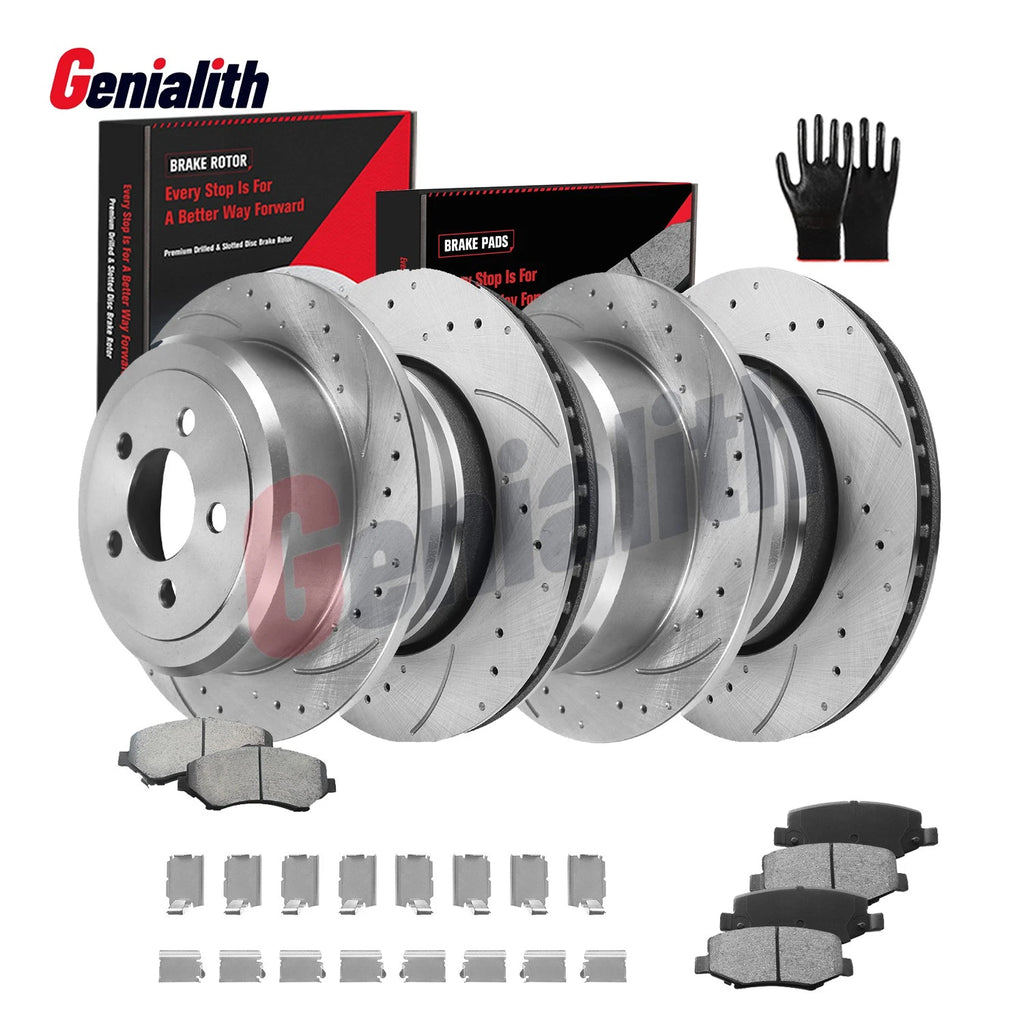 Set of 2 Front & Rear Brake Rotors & Pads for Jeep Liberty Dodge Nitro (2008–2012)