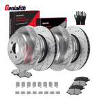 Set of 2 Front & Rear Brake Rotors & Pads for Jeep Liberty Dodge Nitro (2008–2012)