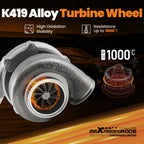 Turbocharger with Dual Ceramic Ball Bearing and Billet Wheel V Band 0.83A/R (Up to 1050 HP)