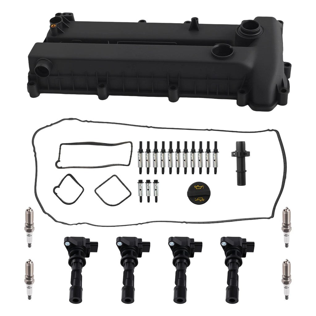 Set of 4 Ignition Coils + Valve Cover Gasket Bolts for Mazda 5 (2006–2010)
