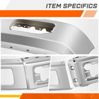 Steel Front Bumper Face Bar w/Fog Light Holes Chrome for Ford F-150 (2015–2017)