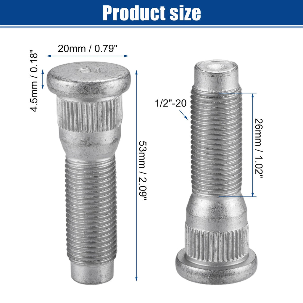 5pcs 1/2"-20 Wheel Lug Stud for Jeep Wrangler (2011–2017)