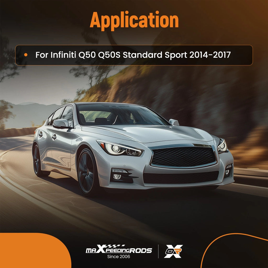 Gloss Black PP Rear Diffuser for Infiniti Q50 Q50S (2014–2017)