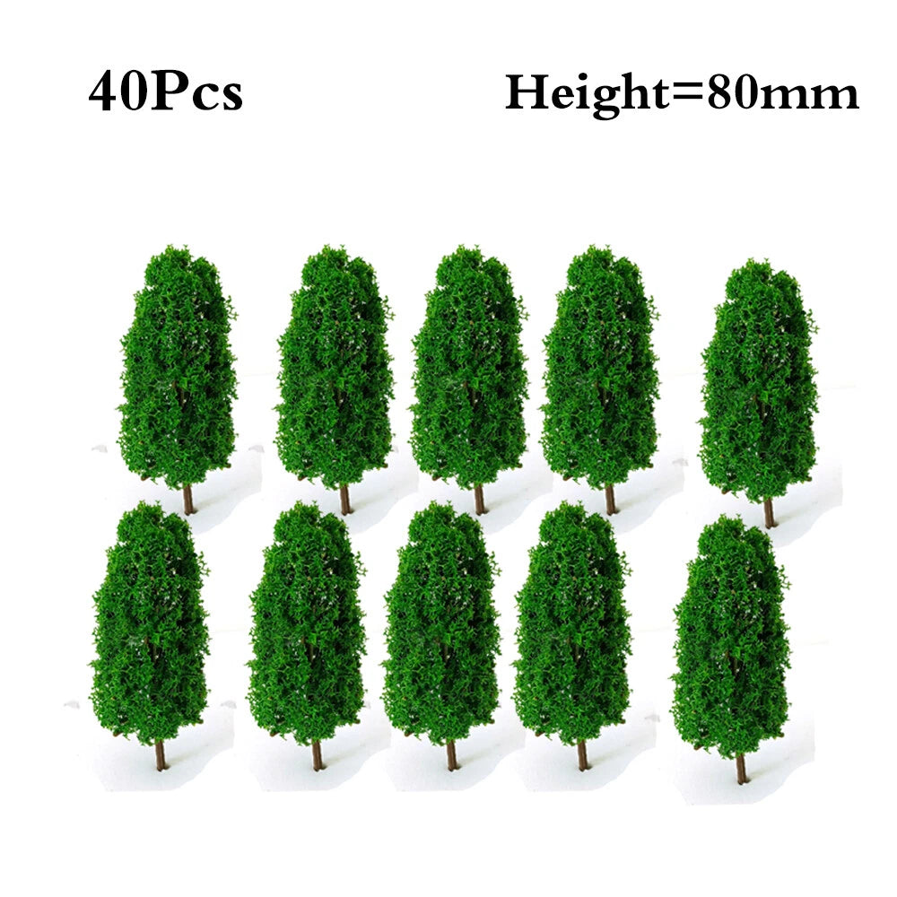 40Pcs 3.14" Model Trees for Train Railroad Diorama Landscape