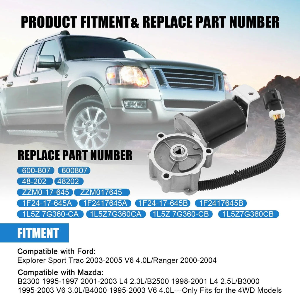 Transfer Case Shift Motor for Ford Ranger Mazda B2300 B2500 B3000 B4000 (1998-2011)