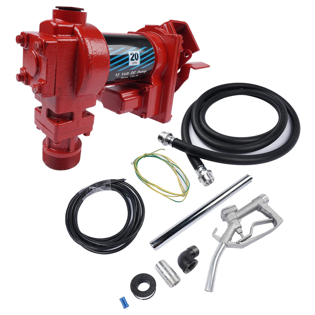 High Flow 20GPM 12V Fuel Transfer Pump for Car Truck Tractor