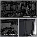 Smoked/Clear C-LED DRL Sequential Headlights for Chevrolet Silverado 1500 (2014–2015)