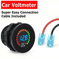 LED Digital Voltmeter Battery Fuel Gauge for Boats and Cars