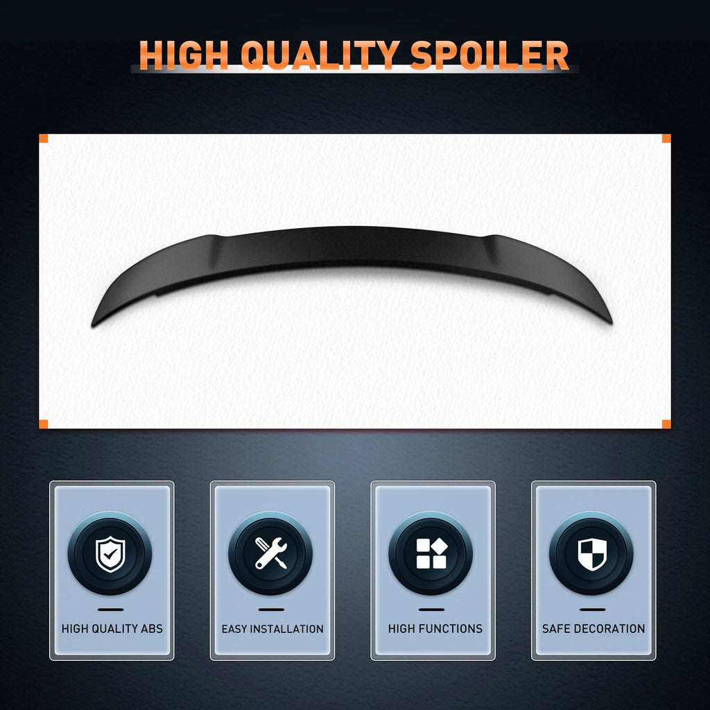 Matte Black Wing Spoiler for Dodge Charger Sedan (2011-2021)